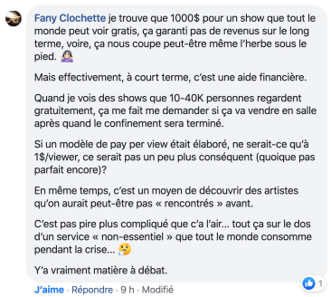 Capture d’écran, Fany Clochette